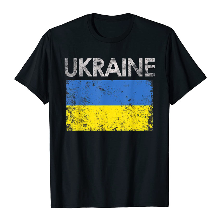 Badminton Indonesia - Vintage Ukraine Ukrainian Flag T-Shirt Men's