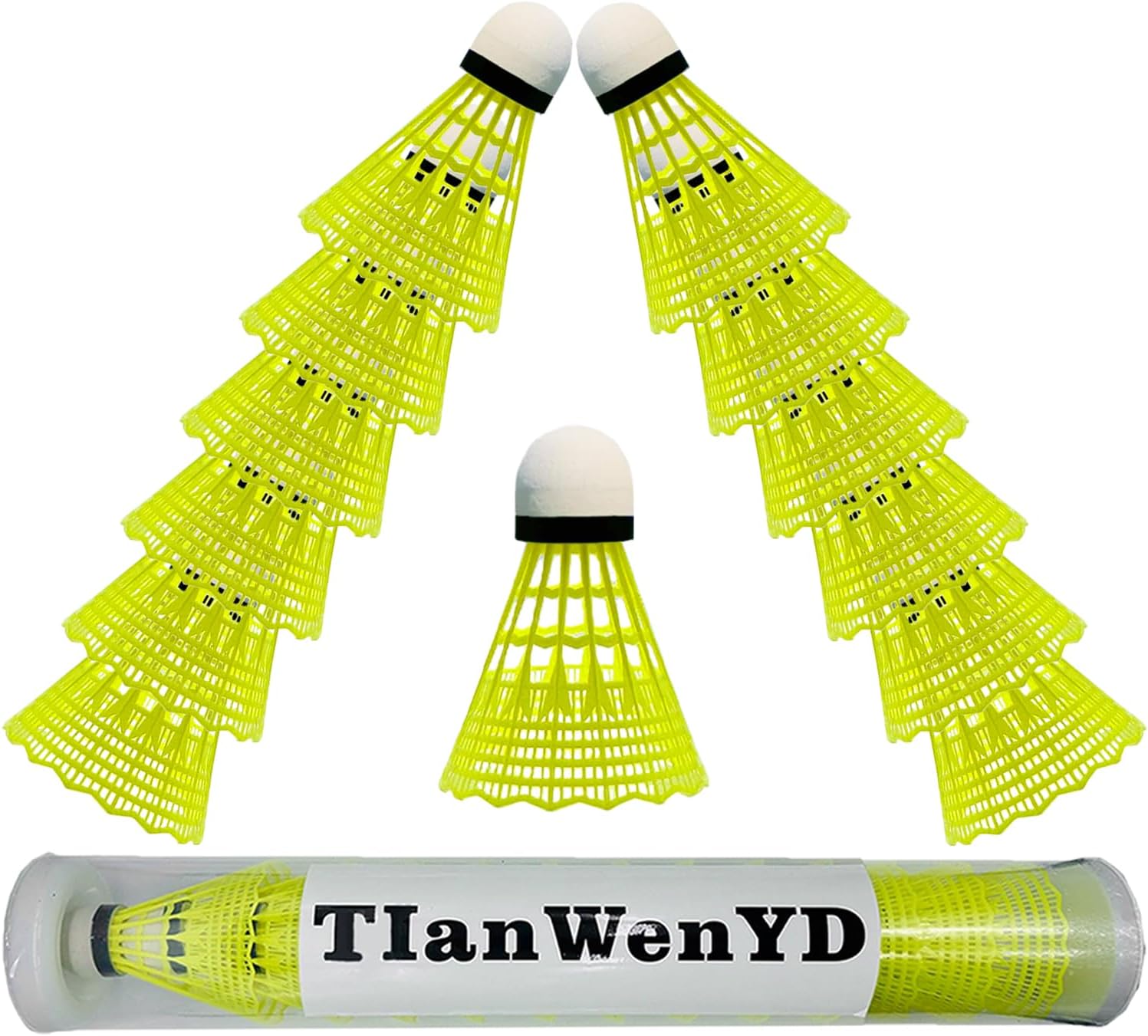 Nylon Shuttlecock 12 - 12 Packs Nylon Feather Badminton Shuttlecocks