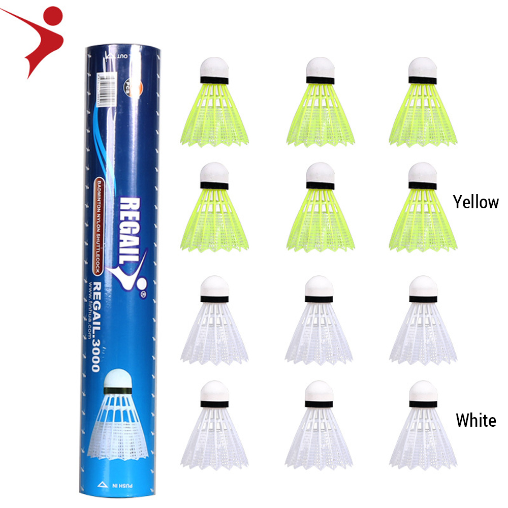 Nylon Shuttlecock 12 - 12Pcs Imitation Nylon Feather Badminton Plastic