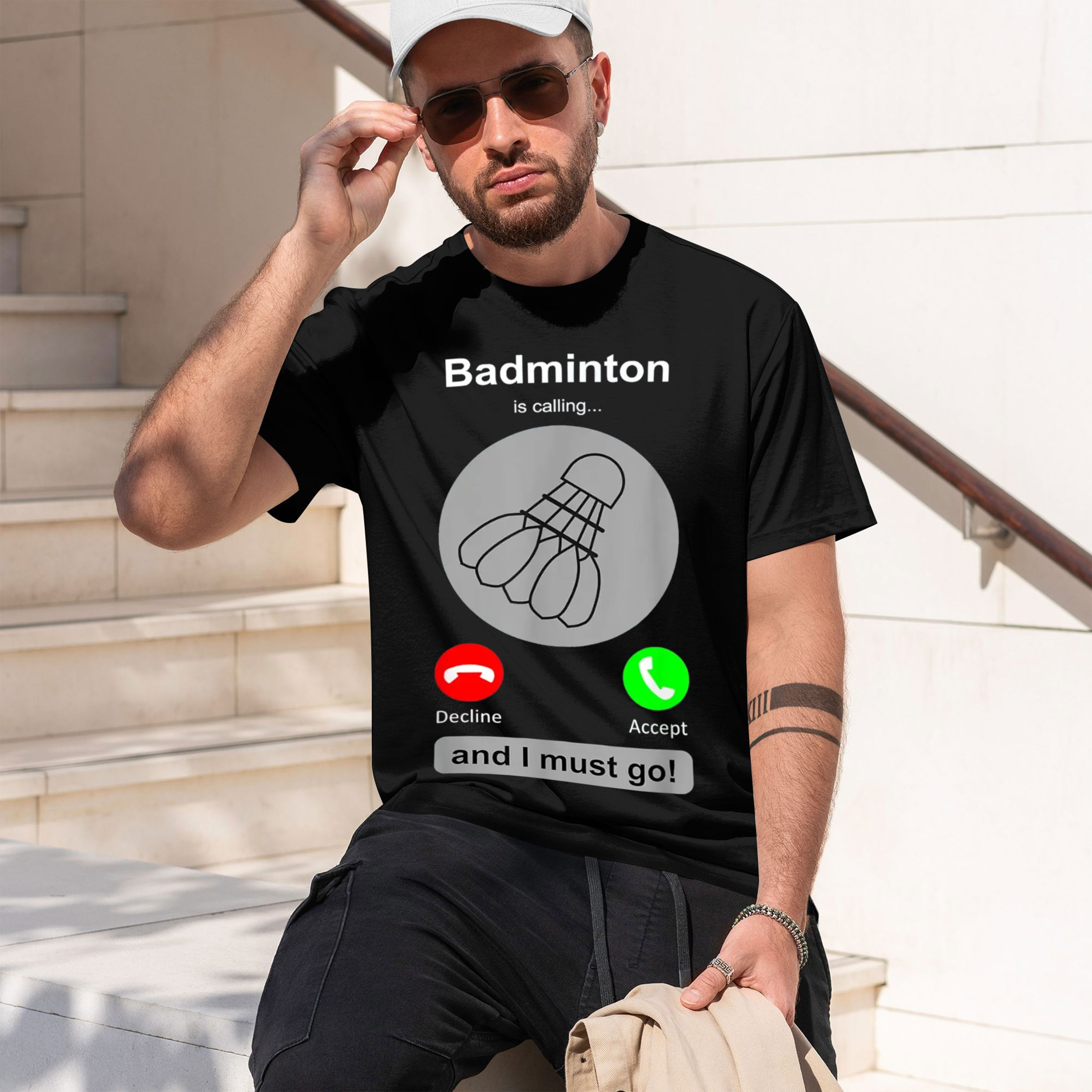 Casual Style Men's T-Shirt Bad - đánh giá và giá Badminton Is Calling