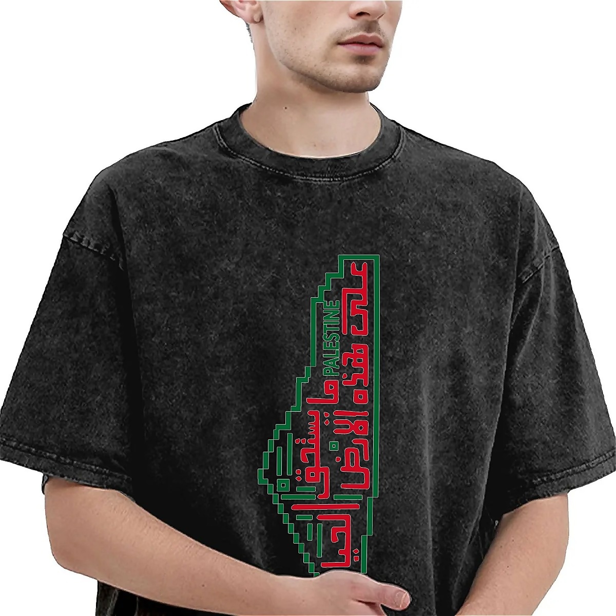 Washed T-Shirt Palestine Map w - đánh giá và giá Badminton Indonesia