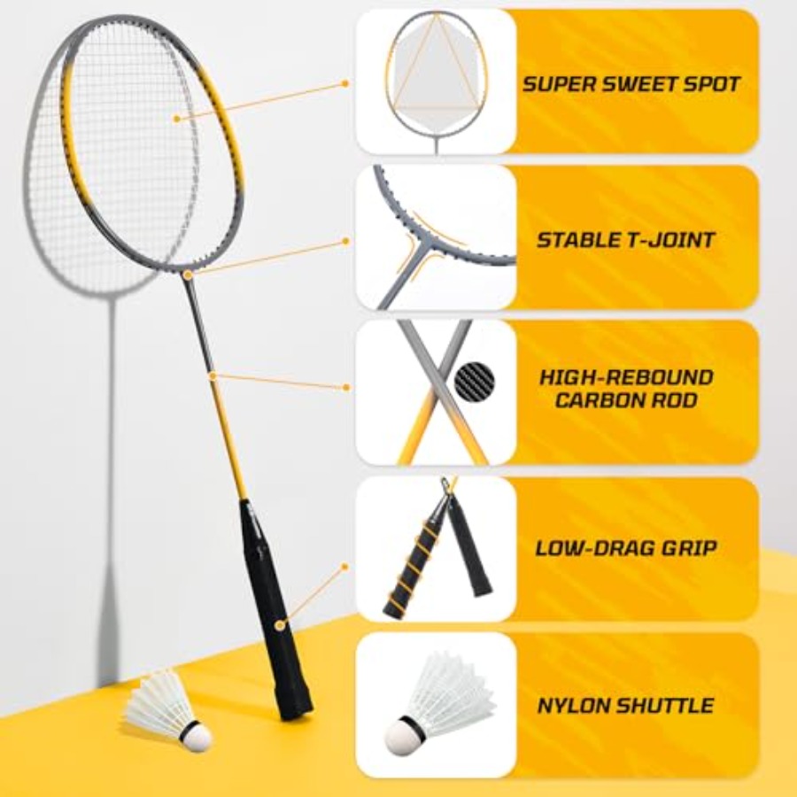 Backyard outdoor badminton set - đánh giá và giá Badminton Netting