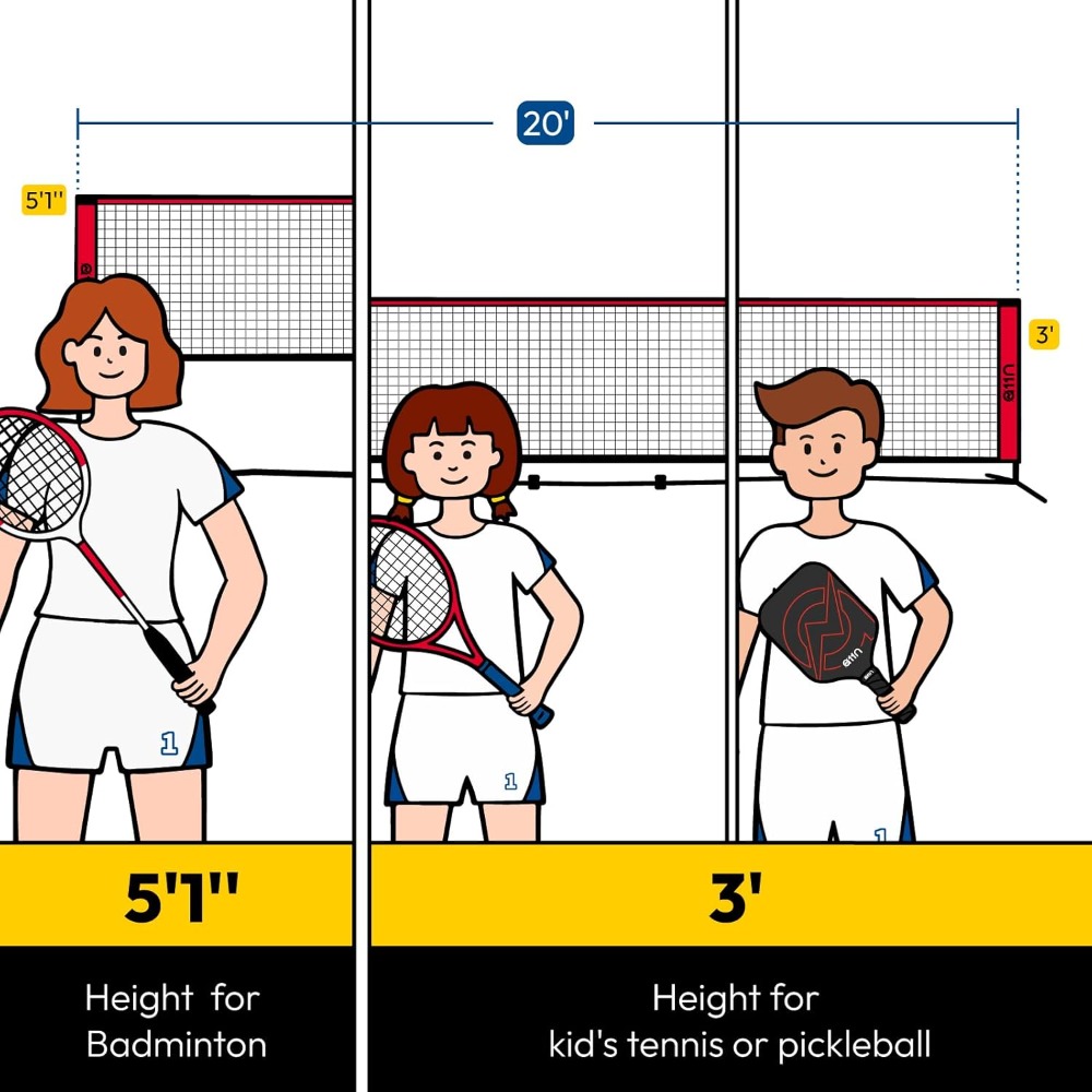 Adjustable Badminton Net - Mul - đánh giá và giá Badminton Netting