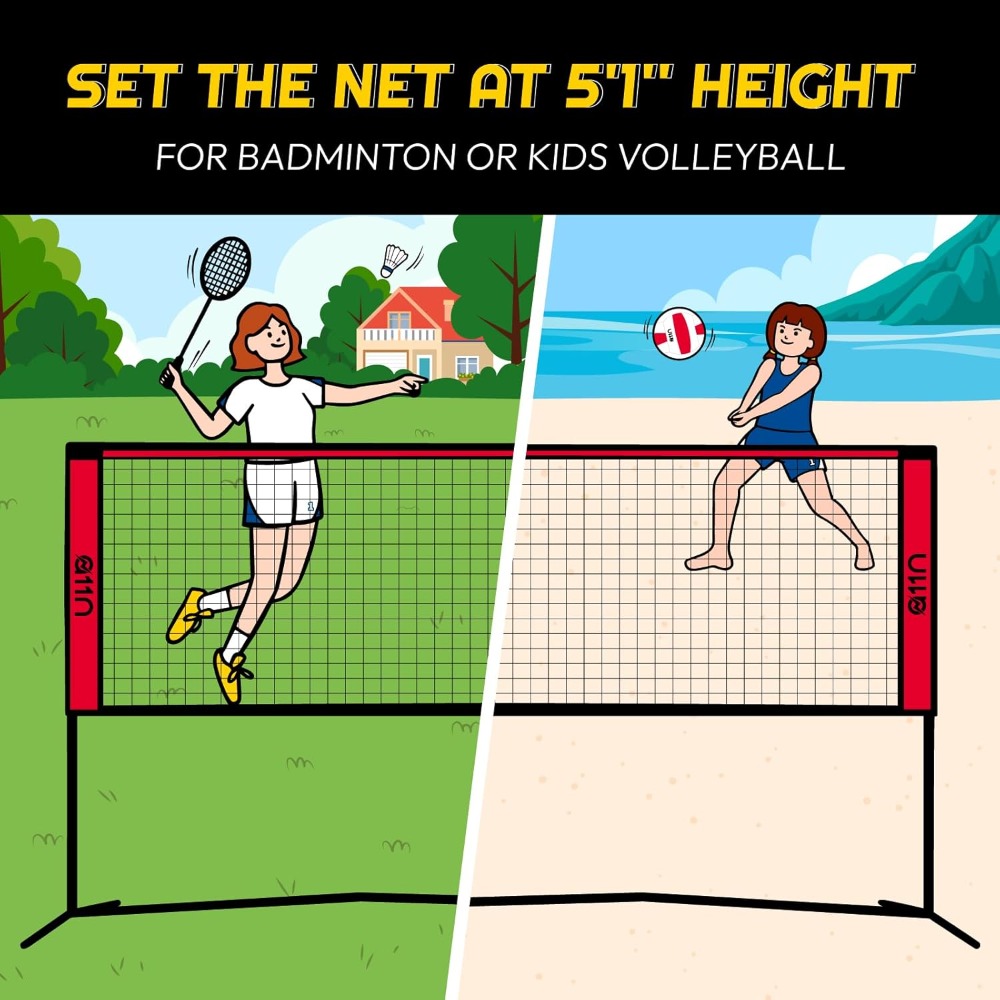 Adjustable Badminton Net - Mul - đánh giá và giá Badminton Netting