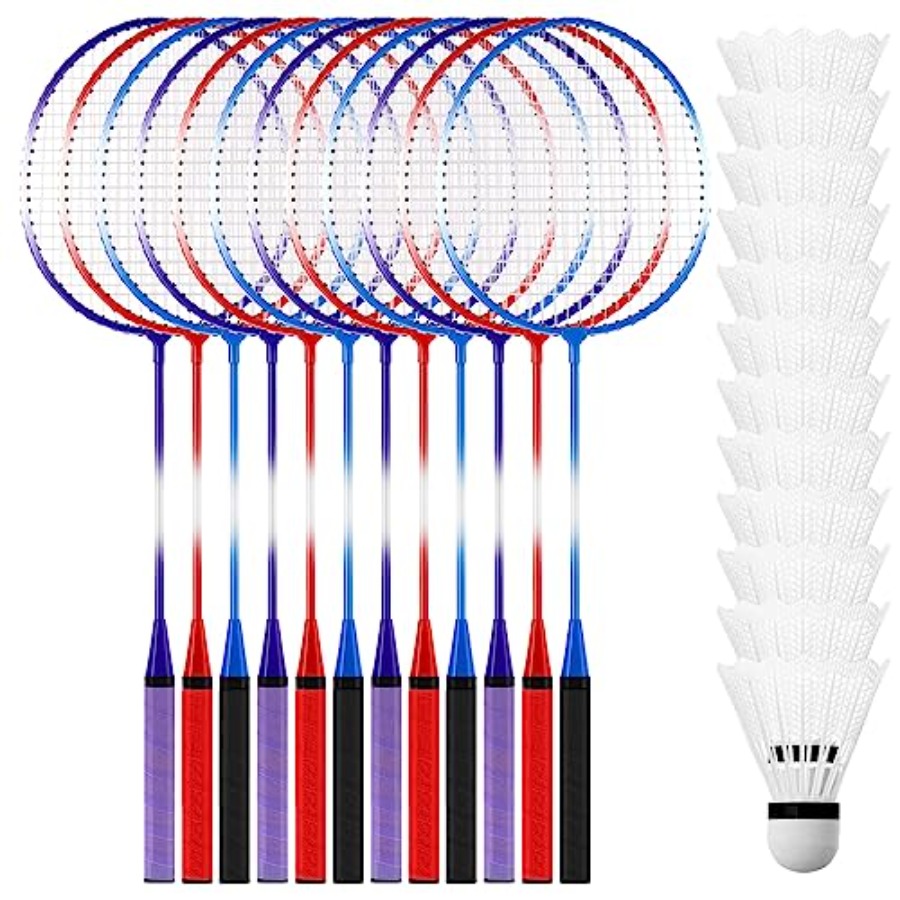 12 Pcs Badminton Rackets Set f - đánh giá và giá Nylon Shuttlecock 12